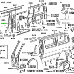 Стойка правая TOYOTA HIAIC LH119 LH178 61301-26051