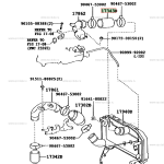 17343-67010 Патрубок интеркулера NEW Новая TOYOTA HIACE KZH116 1KZTE 1734367010